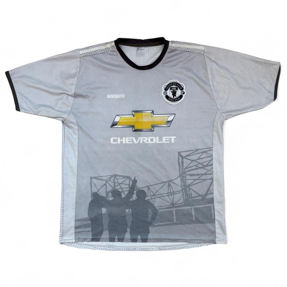 Remini Manchester United Grey Soccer Jersey Mens Size XL Futbol Chevrolet Summer